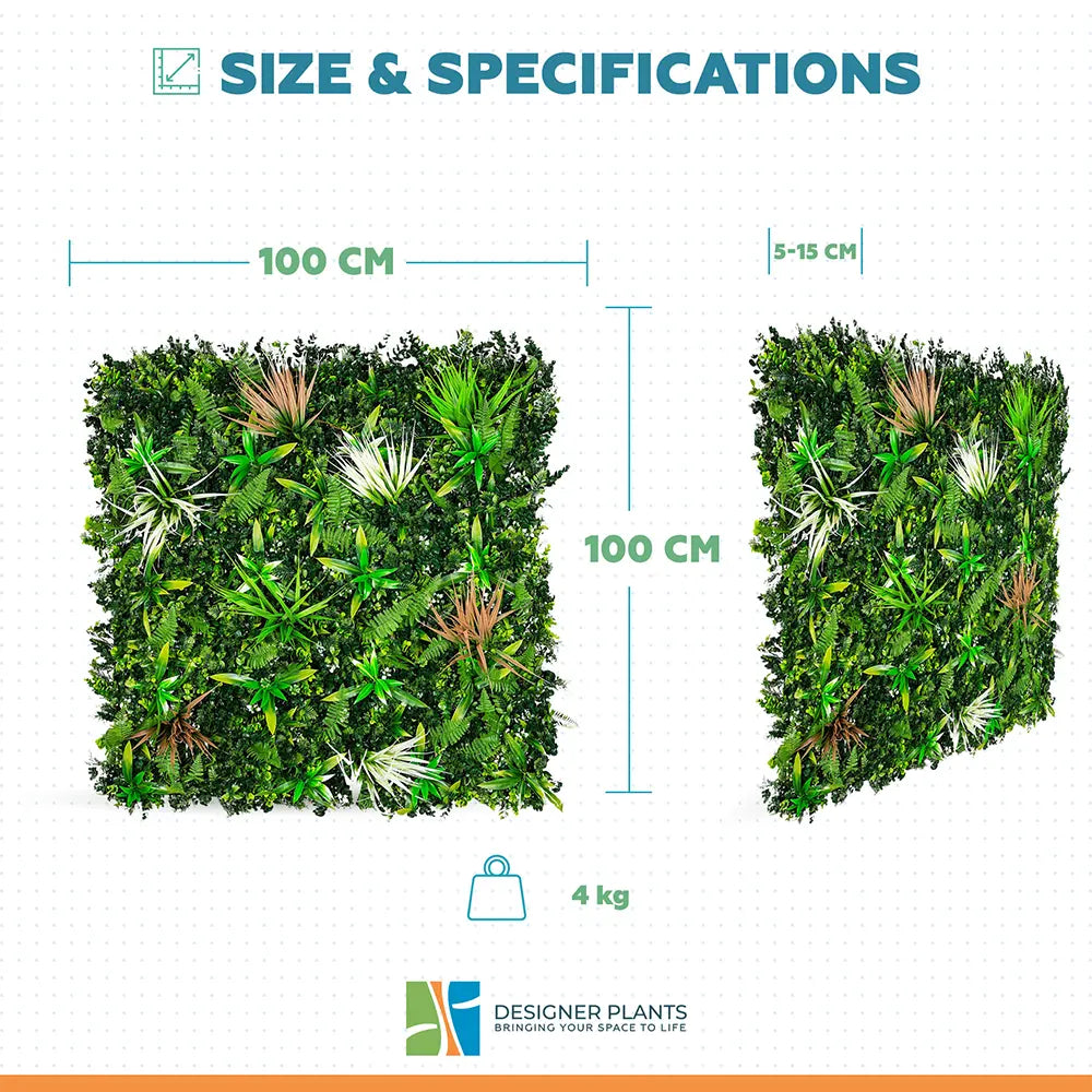 Wild Tropics Vertical Garden / Green Wall UV Resistant 100cm x 100cm