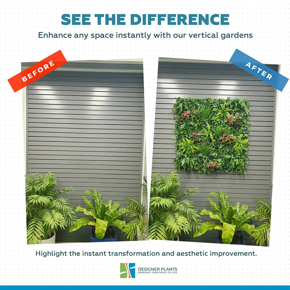 Flowering Lilac Vertical Garden / Green Wall UV Resistant 100cm x 100cm Panel