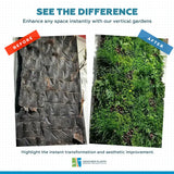 Luxury Country Fern Recycled Vertical Garden / Green Wall UV Resistant 100cm x 100cm