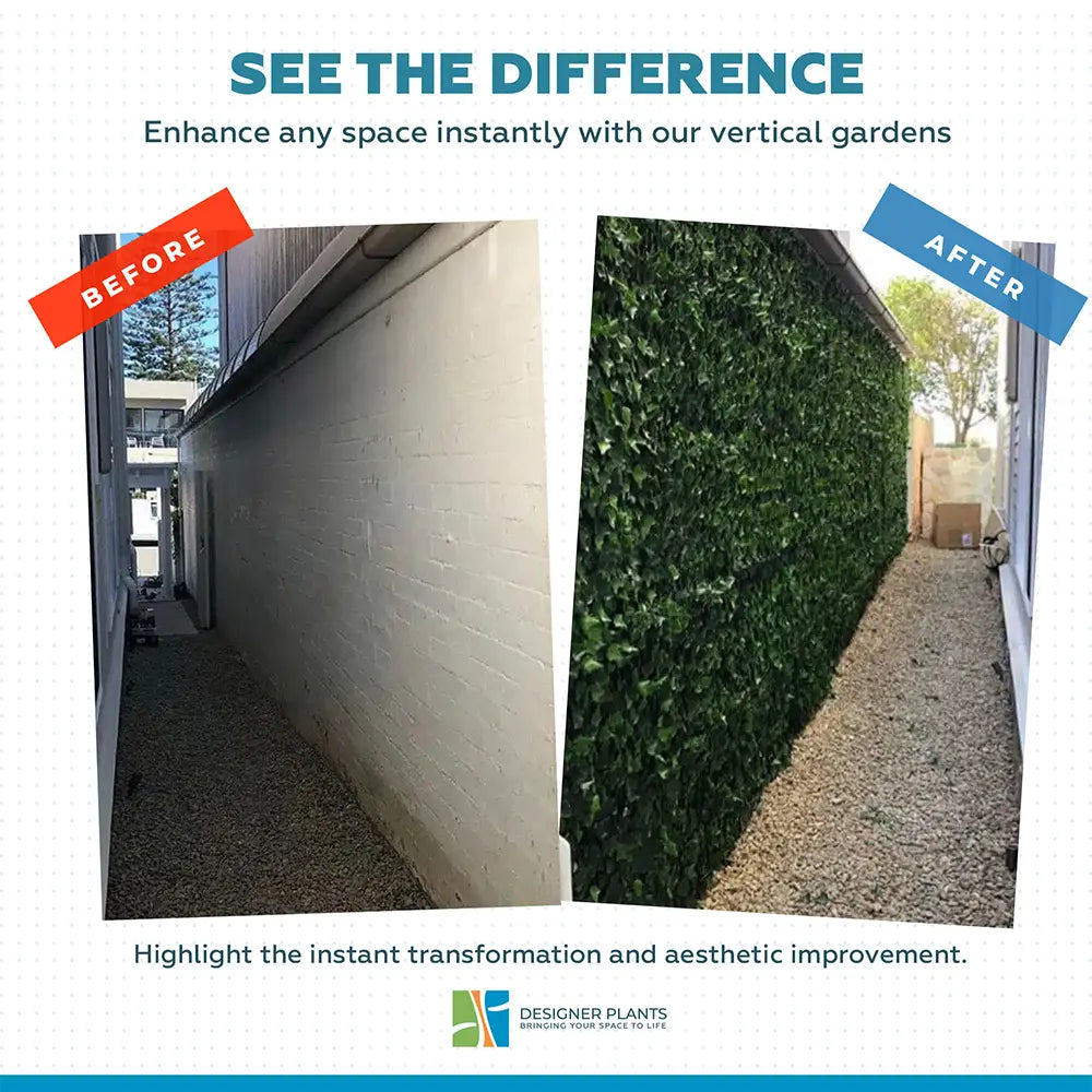 Boston Ivy Leaf Screen Green Wall Panel UV Resistant 1m x 1m