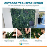 Flowering Lilac Vertical Garden / Green Wall UV Resistant 100cm x 100cm Panel