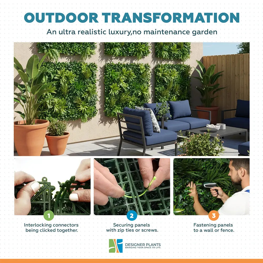 Native Tea Tree Vertical Garden / Green Wall UV Resistant 100cm x 100cm