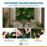 White Grassy Greenery Vertical Garden / Green Wall UV Resistant 100cm x 100cm