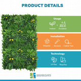 Yellow Rose Vertical Garden / Green Wall UV Resistant 100cm x 100cm