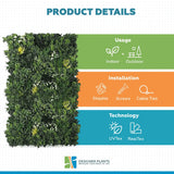 Green Forest Bespoke Commercial Grade Metal Backed Vertical Garden / Green Wall UV Resistant 1m x 1m Fire Retardant