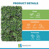 Luxury Vista Green Recycled Vertical Garden / Green Wall UV Resistant 100cm x 100cm