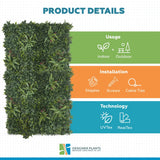 Dense Green Meadows Vertical Garden / Green Wall UV Resistant 1m x 1m