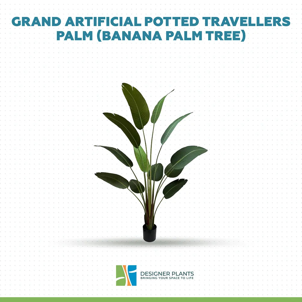 Grand Artificial Potted Travellers Palm (Banana Palm Tree) 180cm