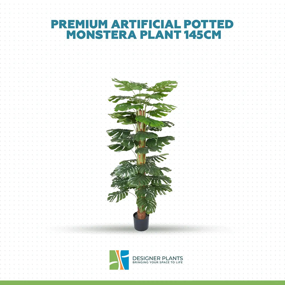 Premium Artificial Potted Monstera Plant 145cm