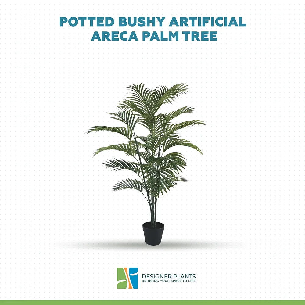 Potted Bushy Artificial Areca Palm Tree 120cm