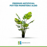 Premium Artificial Potted Monstera Albo 150cm