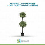 Artificial Topiary Tree 2 Ball Shrub 150cm UV Resistant