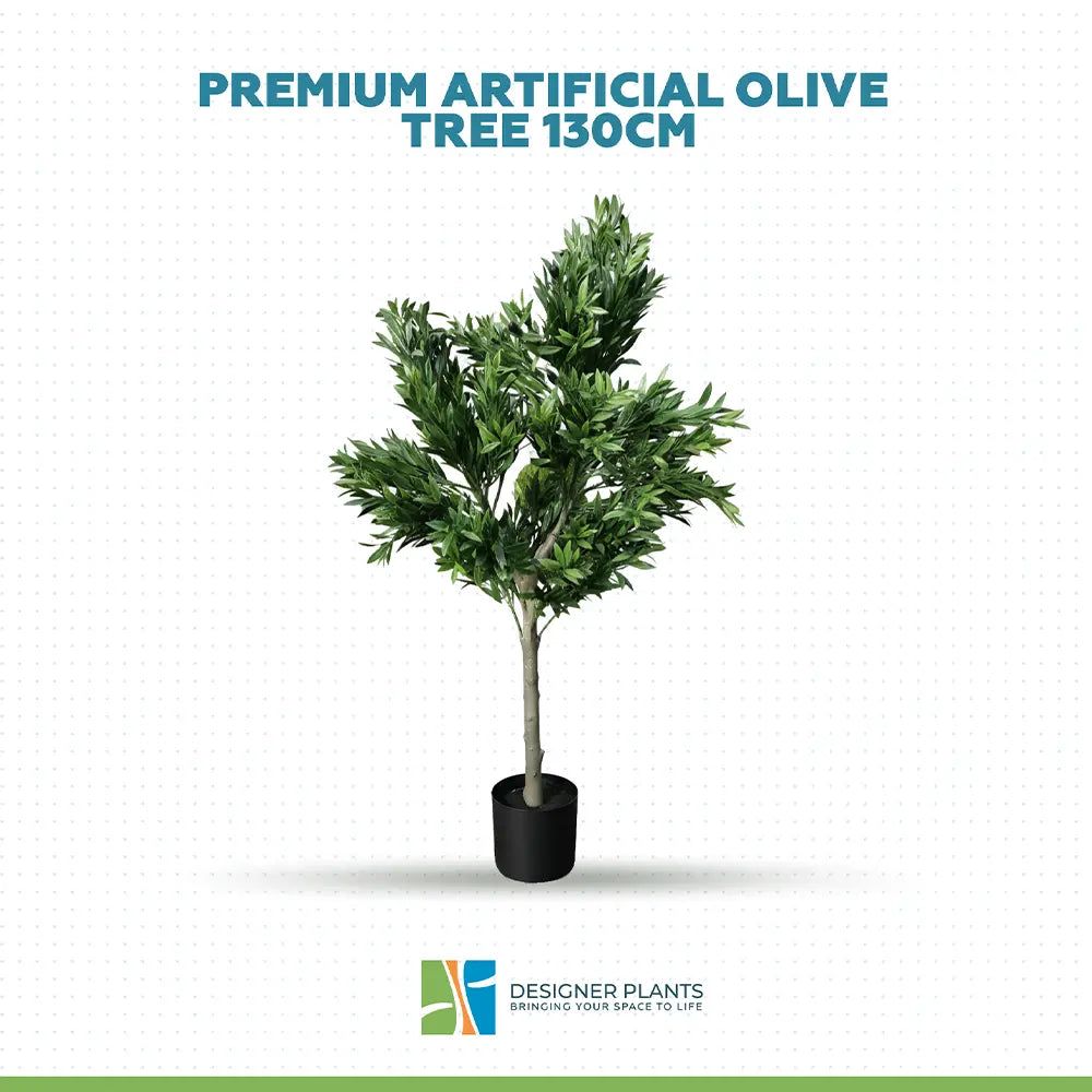 Premium Artificial Olive Tree 130cm UV Resistant