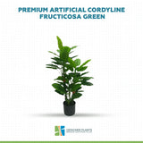 Premium Artificial Cordyline Fructicosa Green / Ti Plant 90cm