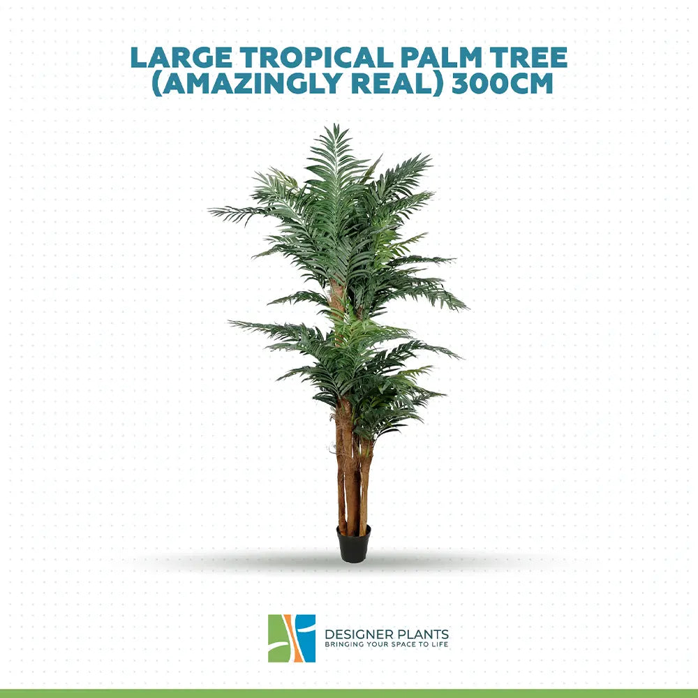 Large Artificial Tropical Palm Tree (Amazingly Real) 300cm