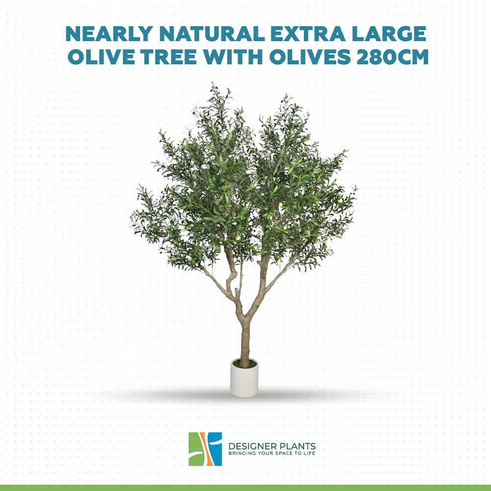 Nearly Natural Extra Large Olive Tree with Olives 280cm