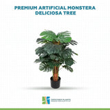 Premium Artificial Monstera Deliciosa Tree 100cm