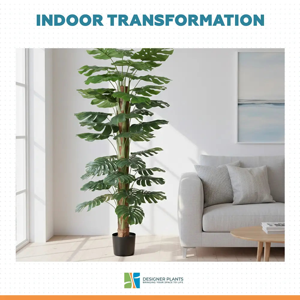 Premium Artificial Potted Monstera Plant 145cm