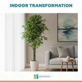 Premium Bushy Potted Artificial Ficus Tree 140cm