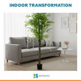 Flowering Artificial Wisteria with White Flowers 180cm
