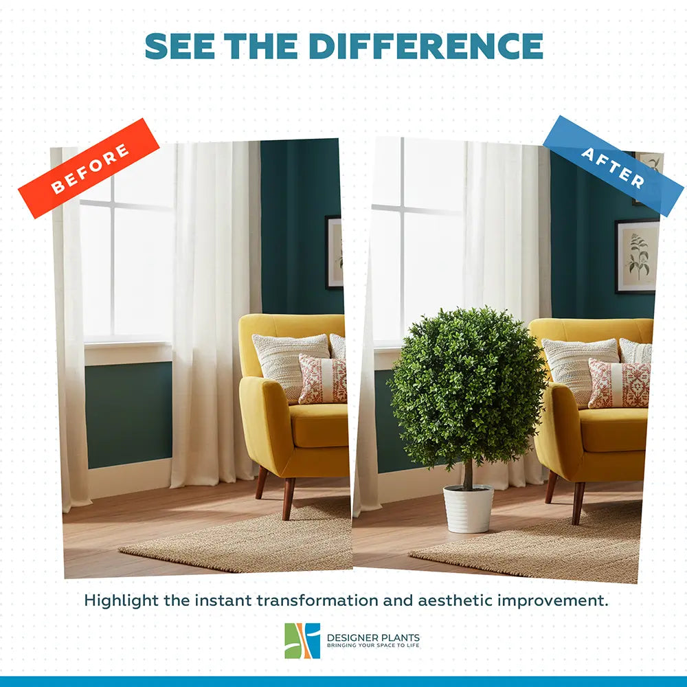 Artificial Topiary Shrub (Hedyotis) UV Resistant 80CM