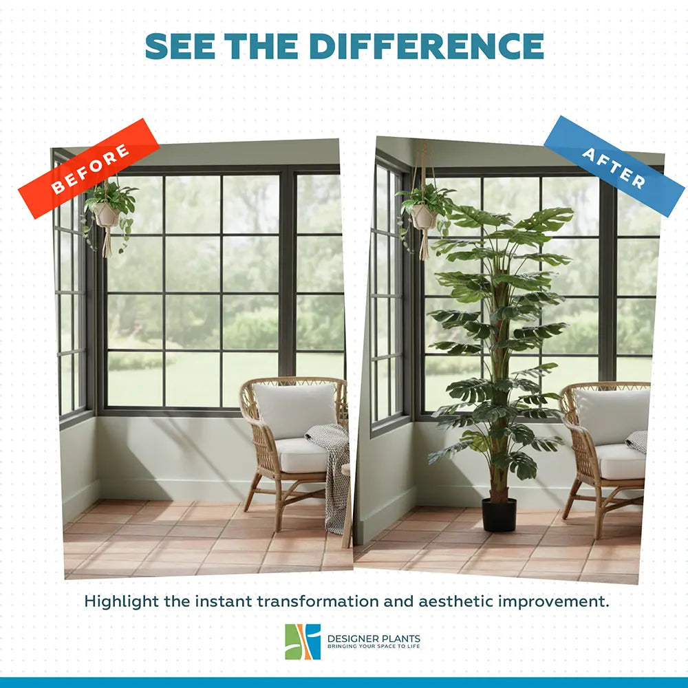 Premium Artificial Potted Monstera Plant 145cm