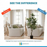 Artificial Bushy Variegated Ficus Tree (Rubber Tree) 120cm