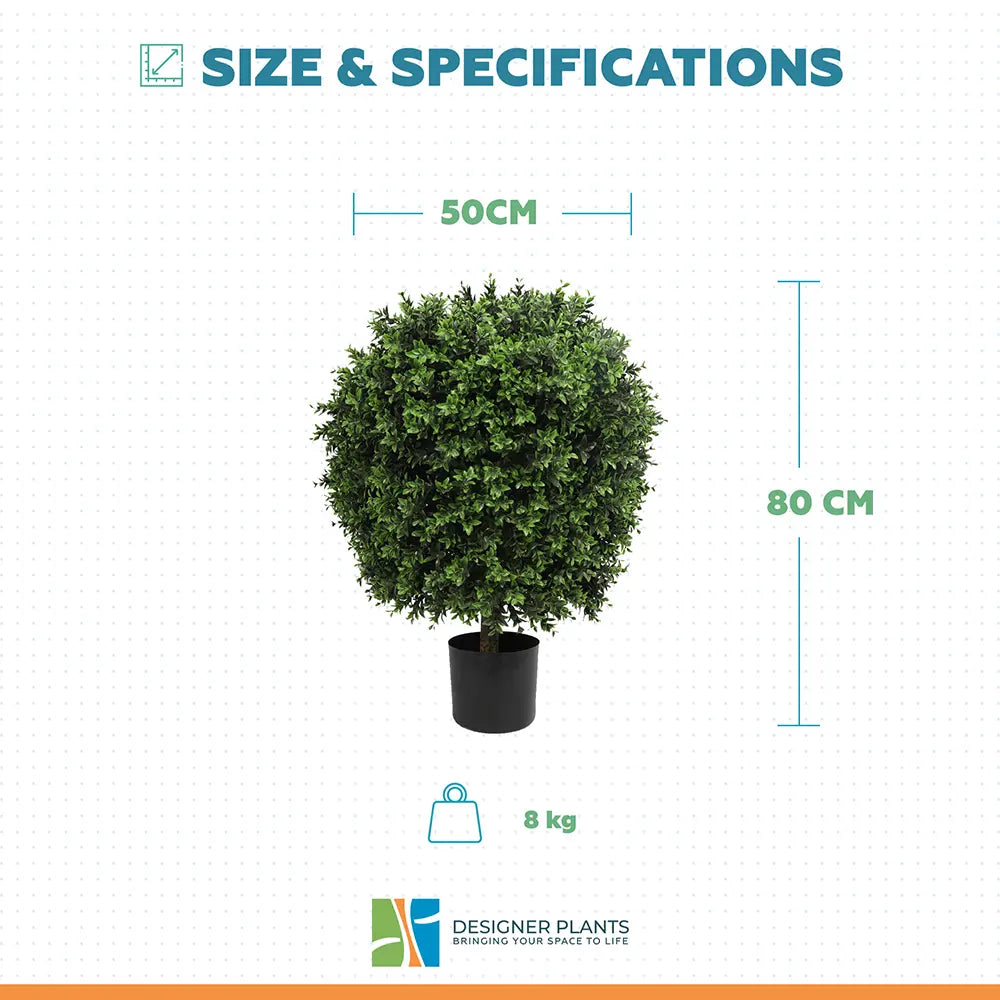 Artificial Topiary Shrub (Hedyotis) UV Resistant 80CM