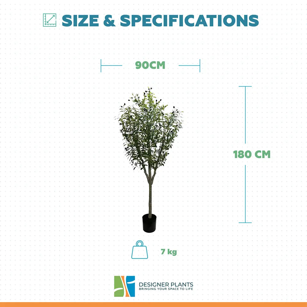 Artificial Bushy Olive Tree with Olives 180cm
