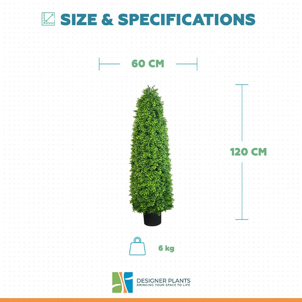 Premium Artificial 120cm Bright Buxus Tree UV Resistant