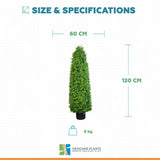 Premium Artificial 120cm Bright Buxus Tree UV Resistant