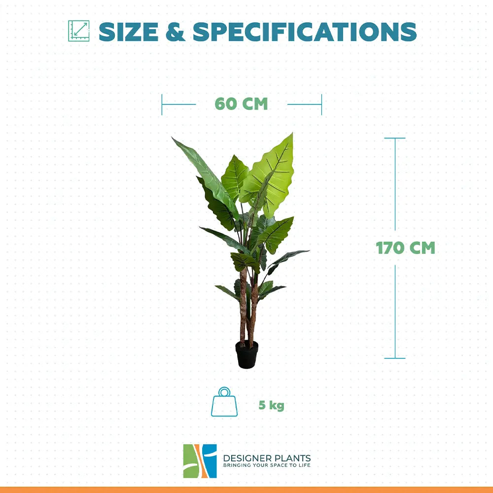 Nearly Natural Artificial Tree Taro Elephant Ear Palm 170cm