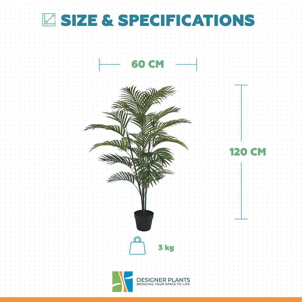 Potted Bushy Artificial Areca Palm Tree 120cm