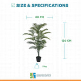 Potted Bushy Artificial Areca Palm Tree 120cm