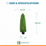 Premium Artificial 150cm Cypress Pine Tree UV Resistant