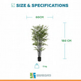 Premium Dense Artificial Black Bamboo 180cm