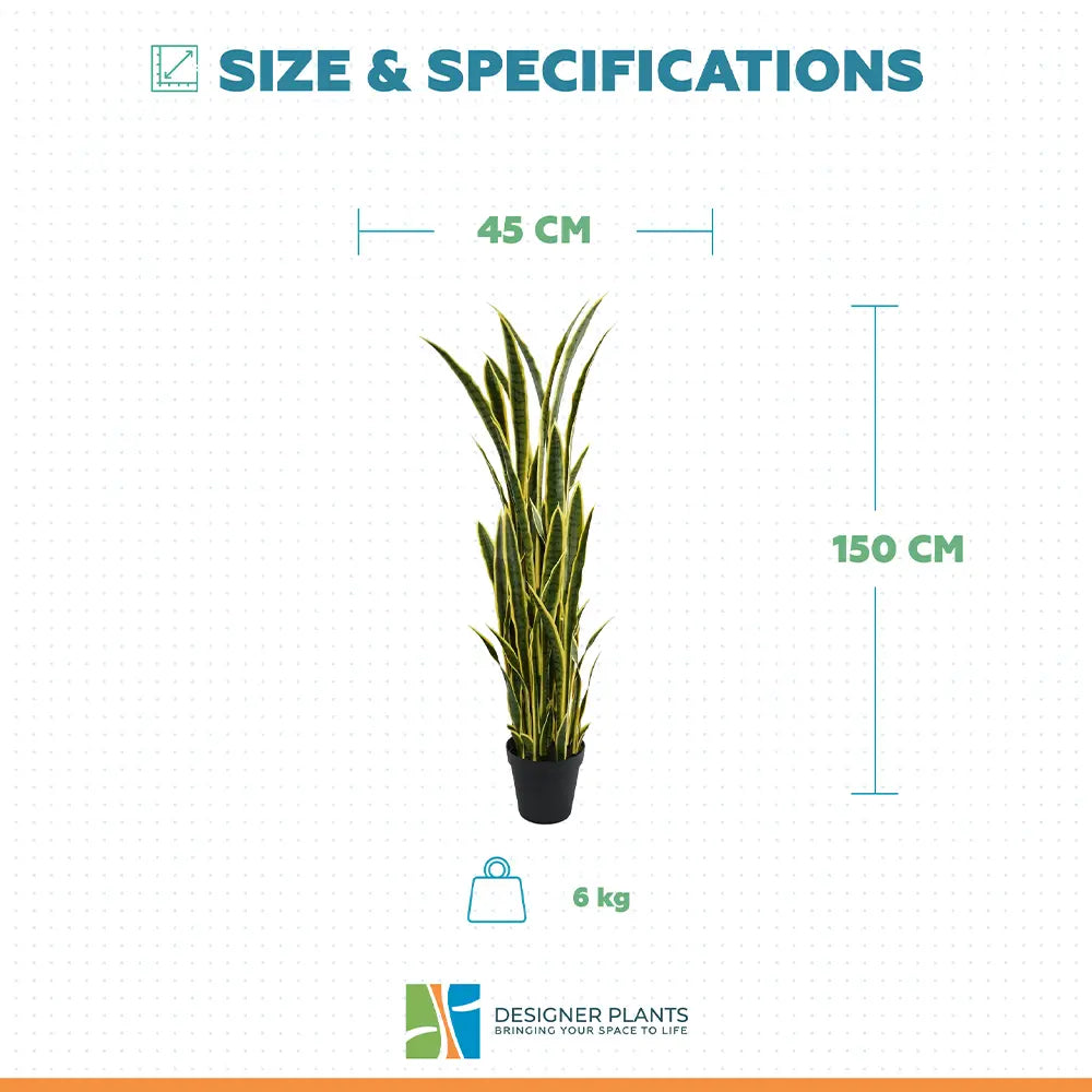 Premium Artificial Snake Plant (Sansevieria) 150cm UV Resistant