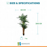 Large Artificial Tropical Palm Tree (Amazingly Real) 300cm