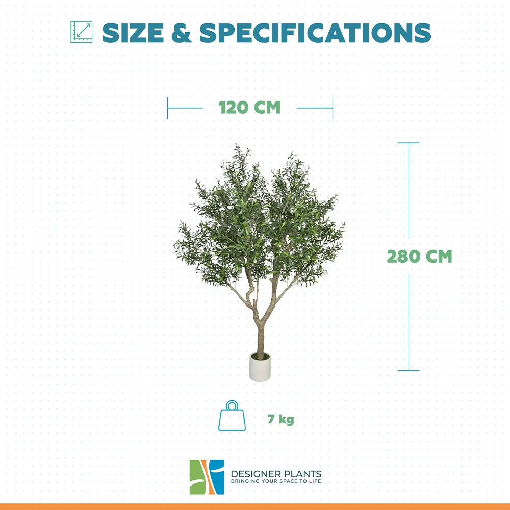 Nearly Natural Extra Large Olive Tree with Olives 280cm