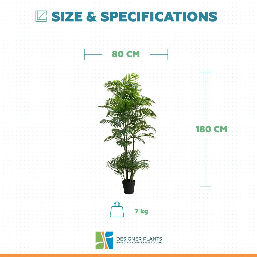 Premium Artificial Potted Multi-trunk Fan Palm 180cm