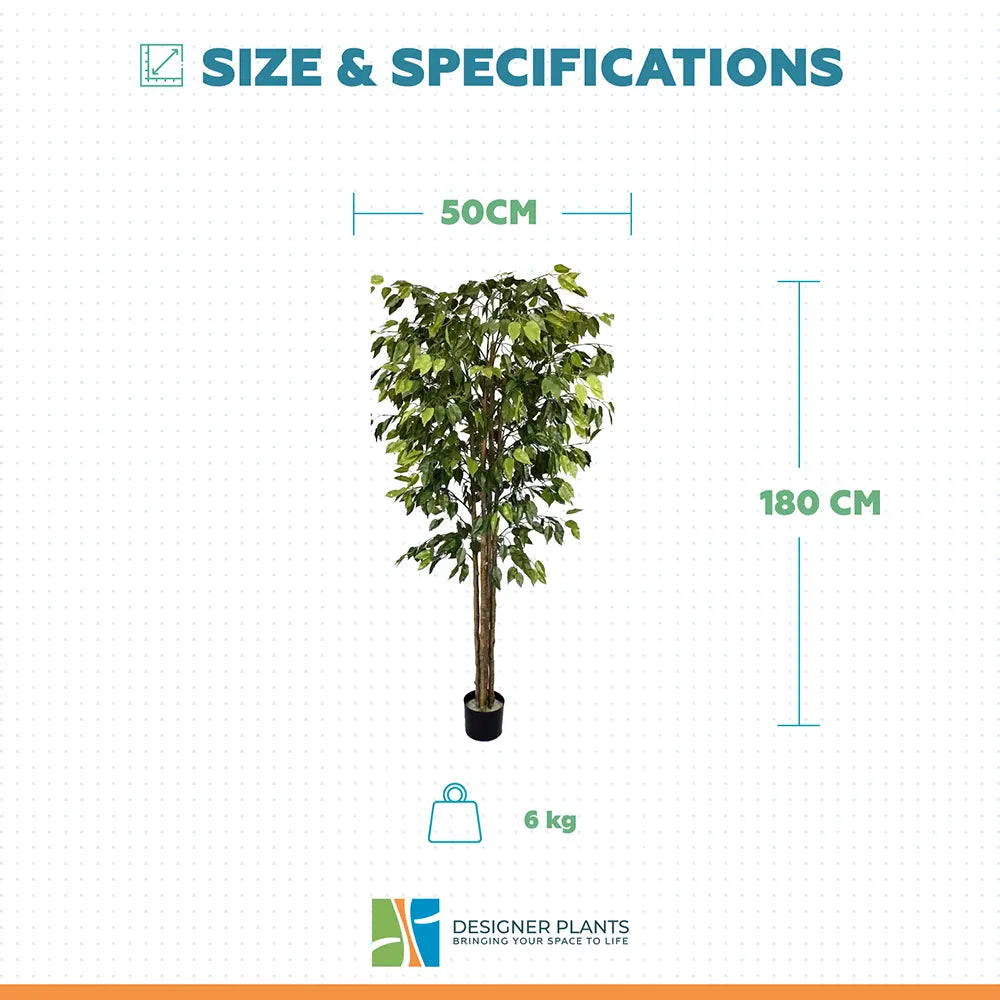 Artificial Ficus Tree 180cm Nearly Natural UV Resistant