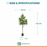 Artificial Lemon Tree (Potted) with Lemons 150cm