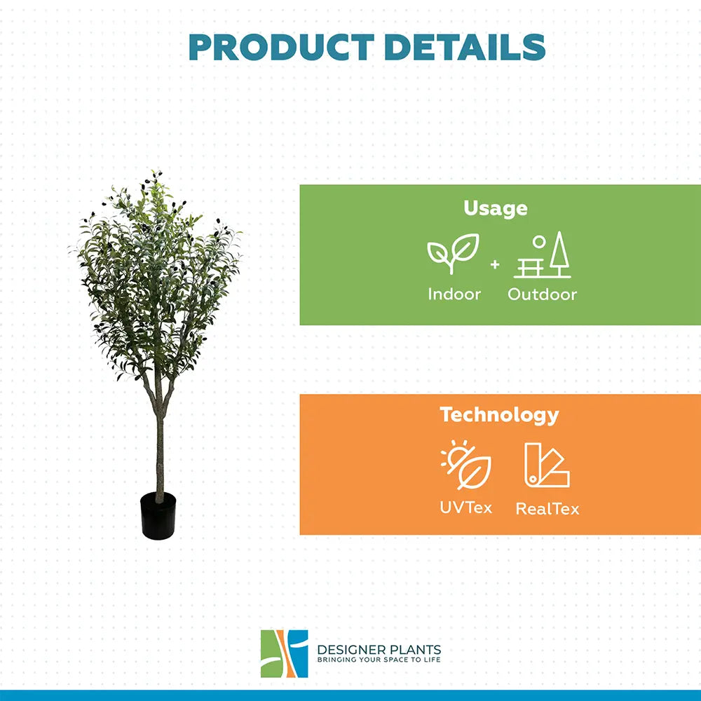 Artificial Bushy Olive Tree with Olives 180cm