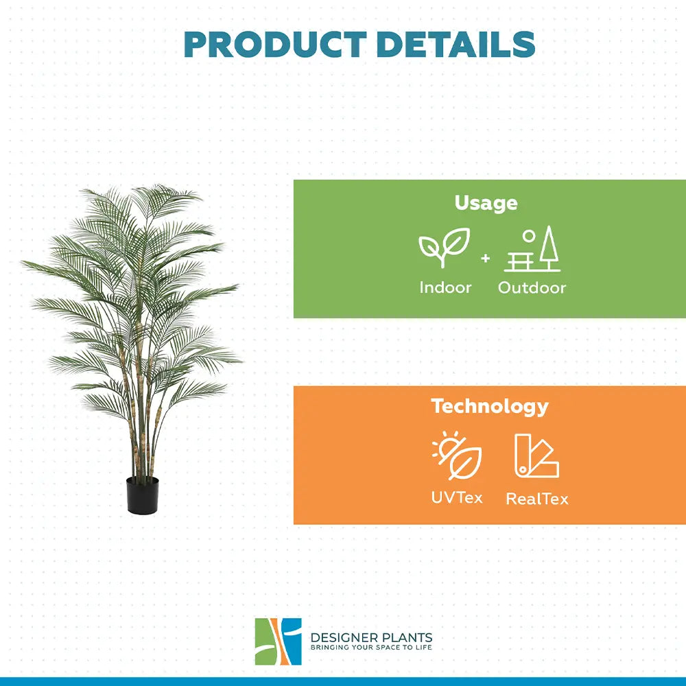 Premium Artificial Areca Palm Tree 210cm UV Resistant (New Arrival)