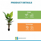 Nearly Natural Artificial Tree Taro Elephant Ear Palm 170cm