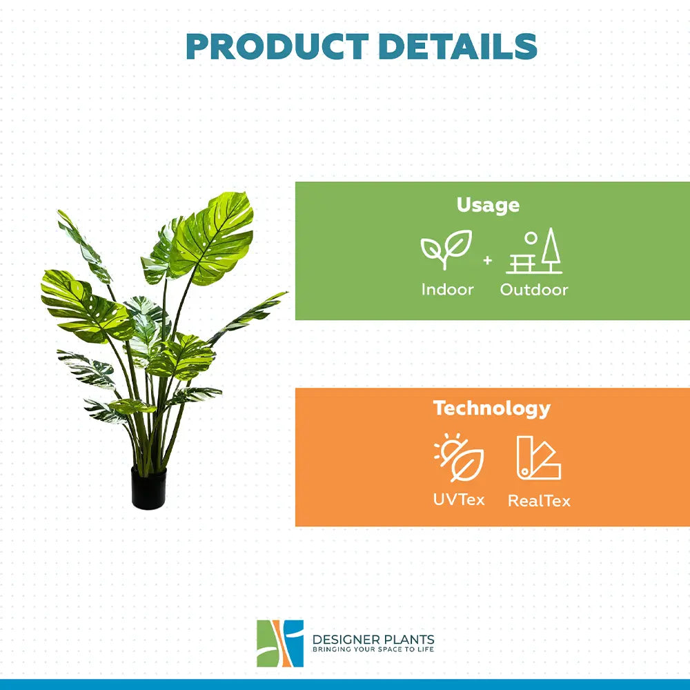 Premium Artificial Potted Monstera Albo 150cm