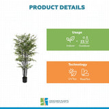 Premium Dense Artificial Black Bamboo 150cm