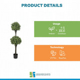 Artificial Topiary Tree 2 Ball Shrub 150cm UV Resistant