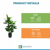 Premium Artificial Cordyline Fructicosa Green / Ti Plant 90cm