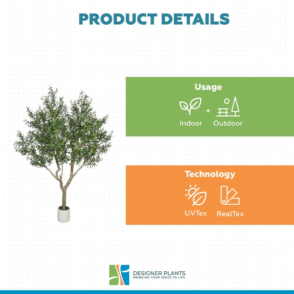 Nearly Natural Extra Large Olive Tree with Olives 280cm